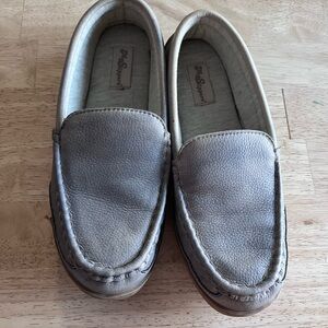 Womens Gray My Slippers Slip-On Loafers